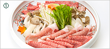 山形牛と庄内豚のすき焼き